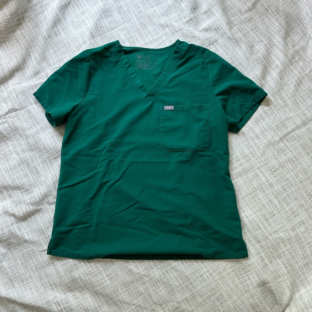 Figs Hunter Green Catarina Scrub Top